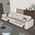 Sofa coffee table combination 3d model