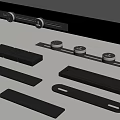 Modern Black Metal Cabinet Hardware With Handles Slides And Accessories