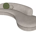 modern curved sofa 3d model