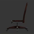 Comfortable Wooden Leisure Chair Featuring White Cushioned Seat And Wheeled Base