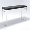 Modern Sleek Bar Stool With Black Seat And Metal Frame For Kitchen Counter