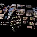 Vegetable stand fruit and vegetable stand combination vegetable market stall market life props low face number low model simple model game film and television level super realistic 3d model