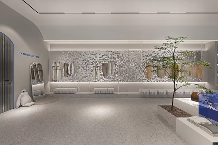 Modern Clothing Store 3d model