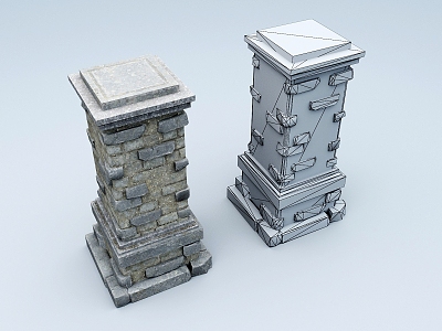 Column Stone Column Stigma Column model