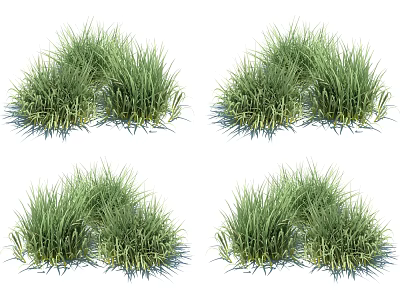 Lush Green Grass Clumps With Natural Texture For Garden Landscaping Decor 3d model