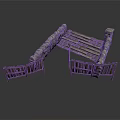 Stone Bridge Design With Wooden Plank Deck Stone Masonry Piers And Wooden Fence Gates