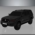 Gray Toyota SUV With Rugged Design Roof Rack And Black Windows