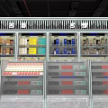 Modern Mall Store Interior With Shelves Products Display And Cashier Counter