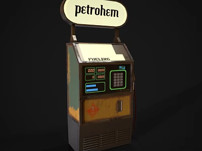 Petrohem Commercial Fuel Dispenser Equipment With Digital Display And Control Panel 3d model