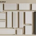 Radiator Display With Various Modern Designs Styles And Colors For Home Heating
