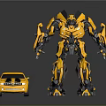 Transformers Bumblebee Action Figure Toy With Car Mode And Yellow Design