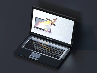 Lenovo Gaming Laptop Featuring Ultimate Performance On Screen Display And Keyboard Design 3d model