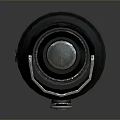 Tactical Modern Weapon With Tubular Design Black Metal Surface Green Optical Lens