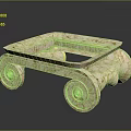 Artistic Handmade Wooden Car Model With Intricate Laser Cut Decorative Structure
