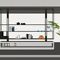 Modern Bookshelf 3d model