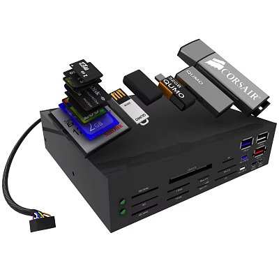 Modern U Disk Memory Card Reader Drive 3d model