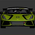 Sporty Lotus Yellow And Black Sports Car With Number 8 Design