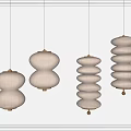 Modern White Pendant Lights With Layered And Spherical Design For Home Decor