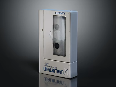 Sony Walkman Portable Tape Cassette Music Player With Classic Retro Design 3d model