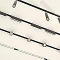 Modern Track Mounted Downlights And Spotlights For Interior Lighting Arrangement 3d model