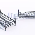 Simple Metal Frame Single Bed Design With Sturdy Slat Support Structure For Bedroom Use