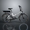 Sleek White Electric Bike With Modern Frame Black Seat And Reflective Wheels