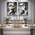 Light Luxury Tableware Dining Tableware Combination 3d model