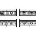 Multiple Wrought Iron Railings With Intricate Decorative Patterns And Stylish Designs