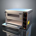 Stainless Steel Electric Oven With Glass Door And Control Knobs For Kitchen Use 3d model