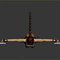3D Female Character With Red Hair Red Goggles Green Tank Top Brown Shorts And Knives