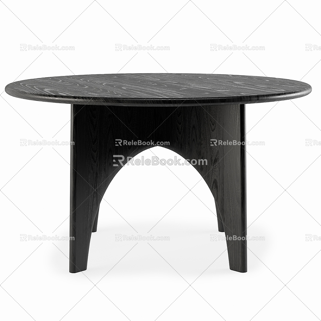 Baleno Log Dining Table Round Table 3d model