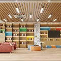 Cozy Reading Space Interior With Book Art Decorations
