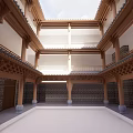 Traditional Chinese Style Office Building With Two Story Structure White Walls And Tile Roof