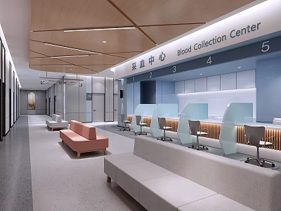 Hospital Outpatient Blood Collection Center Interior 3d model
