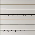 Black Track Mounted Downlights and Spotlights Neatly Arranged on White Background