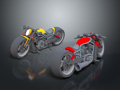 Motorcycle Two-wheeled Motorcycle Cross-country Motorcycle Road Race Motorcycle Motor Vehicle Transport 3d model