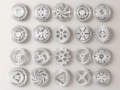 Hardware Tools Various Metal Gears with Different Designs and Shapes for Industrial Use 3d model