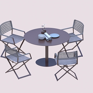 Leisure tables and chairs outdoor tables and chairs table and chair combination 3d model