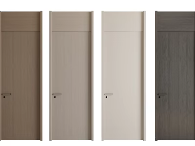 Modern Hinged Interior Doors With Various Wood Grain Color Options 3d model
