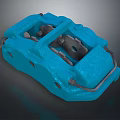 Blue Automotive Brake Caliper Part With Metallic Structure And Mounting Brackets For Vehicles