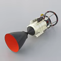 modern rocket engine 3d model