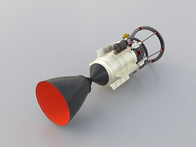 modern rocket engine 3d model