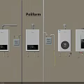 Poliform Modern Wall Mounted White Water Heaters For Home Daily Use Appliances