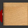 Wooden Cube Decorative Box With Red Pixel Heart Design For Home Use