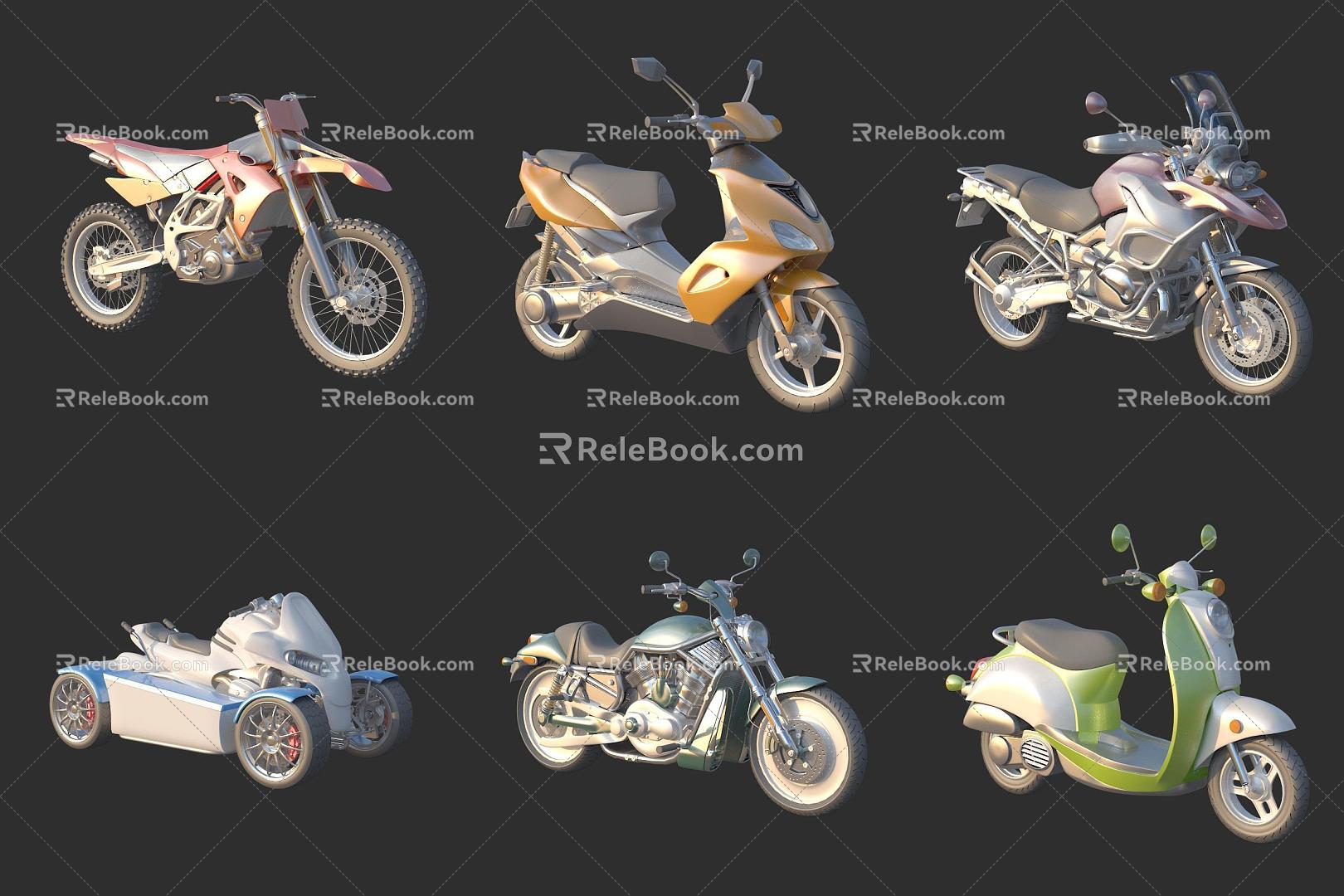 Motorcycle Electric Donkey 3d model