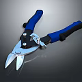 Heavy Duty Hardware Cutting Pliers With Blue Handle And Sharp Metal Blades