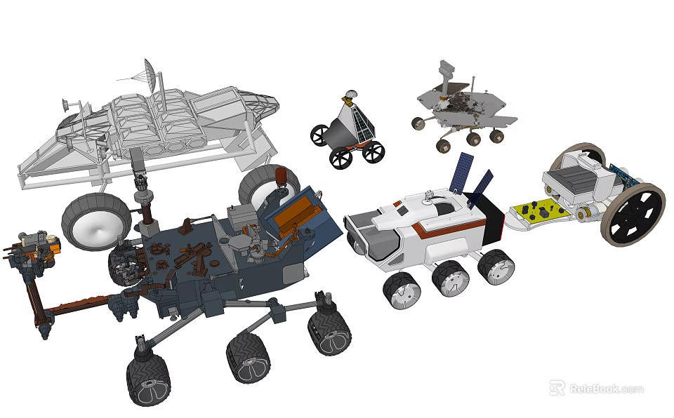 Diverse Functional Vehicles For Space Exploration 3d model