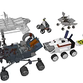Diverse Functional Vehicles For Space Exploration 3d model