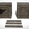 Practical Rustic Wooden Storage Boxes With Matching Planks For Home Organization
