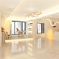 Elegant Modern Beauty Hair Salon Interior With Comfortable Sofa Green Plants And Stylish Reception Desk